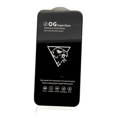 Защитное стекло OG 6D Full Glue для Iphone 14 Pro Max полноэкранное черное