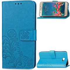 Чохол Clover для Samsung Galaxy A5 2017 / A520 книжка з візерунком шкіра PU блакитний