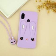 Чехол Funny-Bunny для Xiaomi Mi Max 3 бампер резиновый заяц Сиреневый