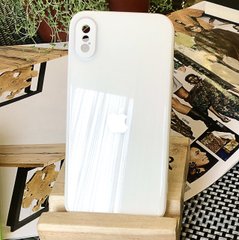 Чехол Color-Glass для Iphone X бампер с защитой камер White