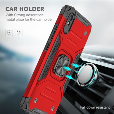 Чехол Protector для Xiaomi Redmi 9A бампер противоударный с подставкой Red