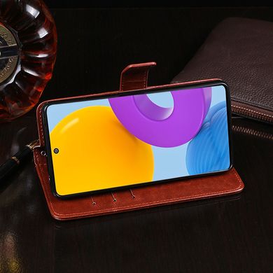 Чохол Idewei для Xiaomi Poco M6 Pro 4G книжка шкіра PU з візитницею коричневий