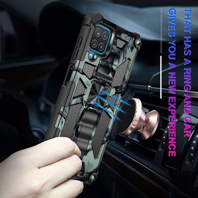 Чехол Military Shield для Samsung Galaxy M32 / M325 бампер противоударный с подставкой Turquoise