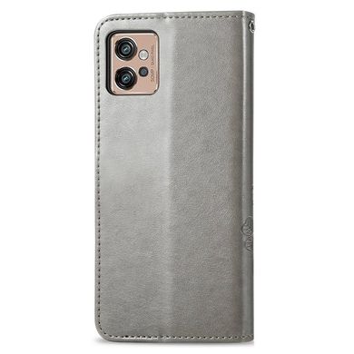 Чехол Clover для Motorola Moto G32 книжка кожа PU с визитницей серый