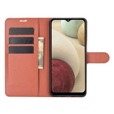 Чехол IETP для Samsung Galaxy M12 2021 / M127 книжка кожа PU с визитницей коричневый