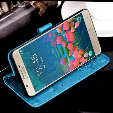 Чехол Clover для Samsung Galaxy A5 2017 / A520 книжка с узором кожа PU голубой