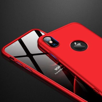 Чехол GKK 360 для Iphone XS Max Бампер оригинальный с вырезом Red