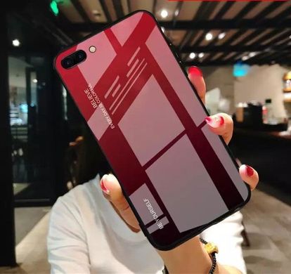 Чехол Gradient для Iphone 7 Plus / Iphone 8 Plus бампер накладка Red-Black