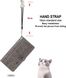 Чехол Embossed Cat and Dog для Iphone 11 Pro Max книжка с визитницей кожа PU серый