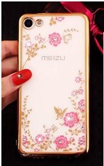 Чехол Luxury для Meizu U20 ультратонкий Бампер Gold