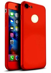 Чохол Dualhard 360 для Iphone 7/8 оригінальний з яблуком Бампер + скло в подарунок Red