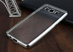 Чехол Frame для Samsung J5 2016 J510 J510H бампер силиконовый Silver
