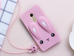 Чохол Funny-Bunny 3D для Xiaomi Redmi Note 4 Бампер гумовий рожевий