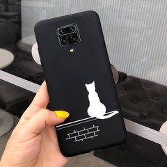 Чехол Style для Xiaomi Redmi Note 9 Pro Max силиконовый бампер Черный Cat