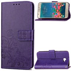 Чохол Clover для Samsung Galaxy A5 2017 / A520 книжка з візерунком шкіра PU фіолетовий