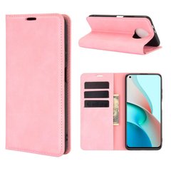 Чехол Taba Retro-Skin для Xiaomi Redmi Note 9T книжка кожа PU с визитницей розовый