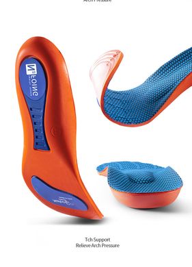 Стельки спортивные Nafoing для кроссовок и спортивной обуви амортизирующие дышащие Orange 35-36