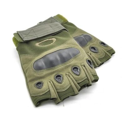 Перчатки тактические Oakley беспалые армейские Green M