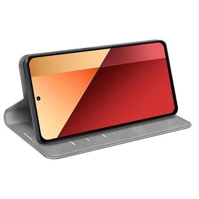 Чехол Taba Retro-Skin для Xiaomi Redmi Note 13 книжка с визитницей кожа PU серый