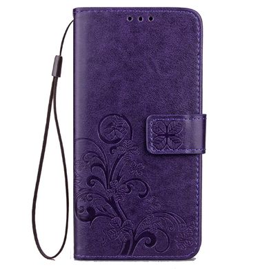 Чехол Clover для Samsung Galaxy A5 2017 / A520 книжка с узором кожа PU фиолетовый