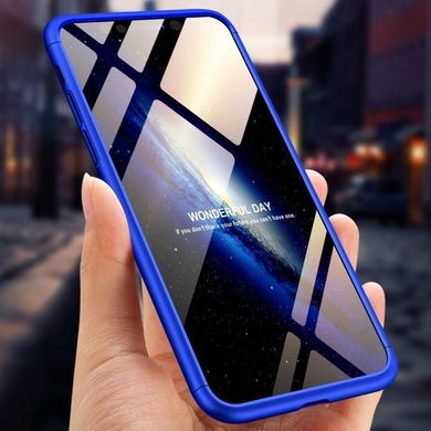Чехол GKK 360 для Iphone XS Max Бампер оригинальный с вырезом Blue