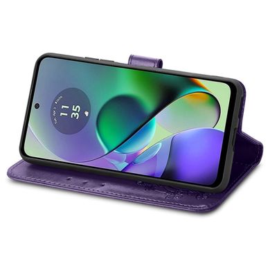 Чехол Clover для Motorola Moto G54 / G54 Power книжка кожа PU с визитницей фиолетовый