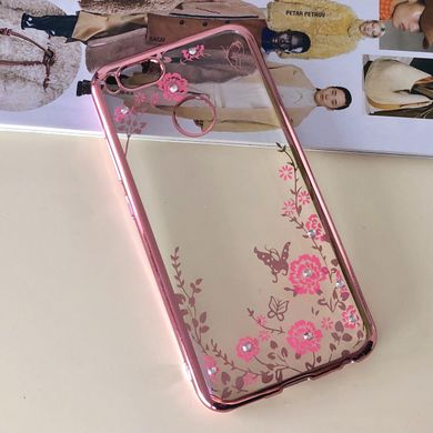 Чехол Luxury для Xiaomi Mi A1 / Mi 5x бампер со стразами ультратонкий Rose-Gold