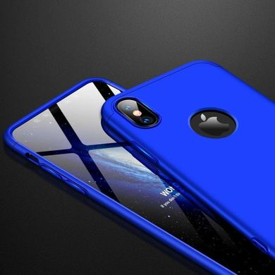 Чохол GKK 360 для Iphone XS Max Бампер оригінальний з вирізом Blue