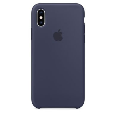 Чехол Silicone Сase для Iphone XS бампер накладка Midnight Blue
