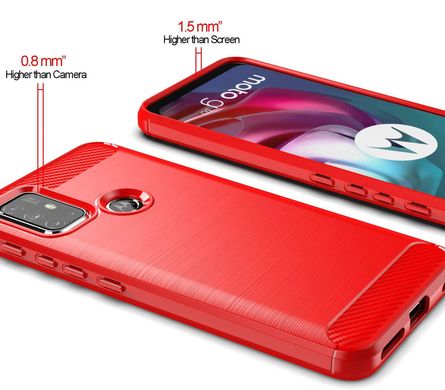 Чехол Carbon для Motorola Moto G30 бампер противоударный Red