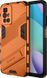 Чехол Bibercas Iron для Xiaomi Redmi 10 бампер противоударный с подставкой Orange