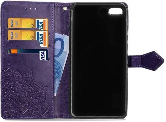 Чехол Vintage для Iphone SE 2022 книжка кожа PU с визитницей фиолетовый