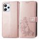 Чехол Clover для Xiaomi Redmi 12 книжка кожа PU с визитницей розовое золото