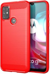 Чехол Carbon для Motorola Moto G10 бампер противоударный Red