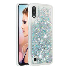 Чехол Glitter для Samsung Galaxy A10 2019 / A105 бампер Жидкий блеск Бирюзовый