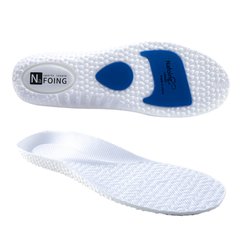 Стельки спортивные Nafoing для кроссовок и спортивной обуви амортизирующие дышащие White 37-38