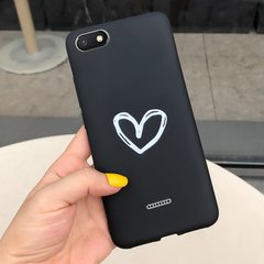 Чохол Style для Xiaomi Redmi 6A Бампер силіконовий чорний Heart
