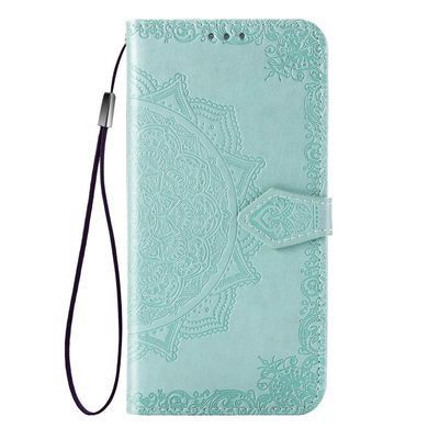 Чехол Vintage для Iphone 12 книжка кожа PU с визитницей бирюзовый