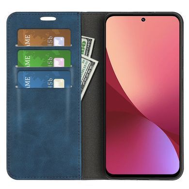 Чехол Taba Retro-Skin для Xiaomi Redmi Note 12S книжка с визитницей кожа PU синий