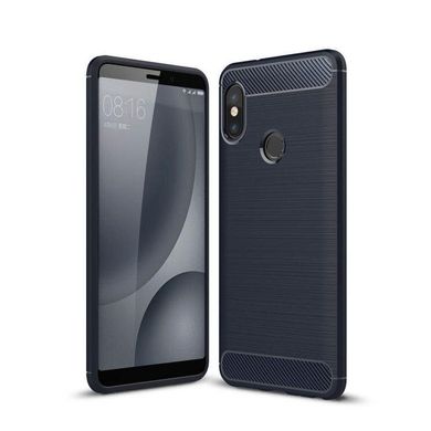 Чехол Carbon для Xiaomi Mi A2 / Mi 6X бампер Blue