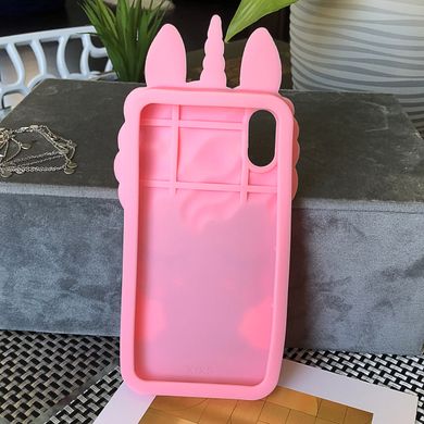 Чехол 3D Toy для Iphone XS бампер резиновый Единорог Rose