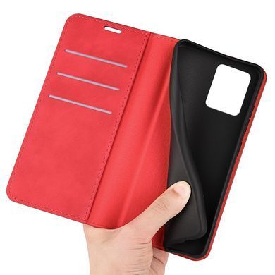 Чохол Taba Retro-Skin для Motorola Moto G54 / G54 Power книжка шкіра PU з візитницею червоний