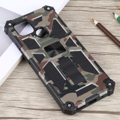 Чехол Military Shield для Xiaomi Redmi 10C бампер противоударный с подставкой Khaki