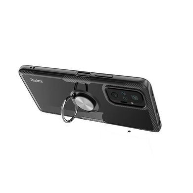 Чохол Crystal для Xiaomi Redmi Note 10 Pro бампер протиударний з підставкою Transparent Black