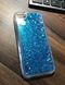 Чехол Glitter для Iphone 6 / 6s Бампер Жидкий блеск Синий