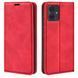 Чохол Taba Retro-Skin для Motorola Moto G54 / G54 Power книжка шкіра PU з візитницею червоний