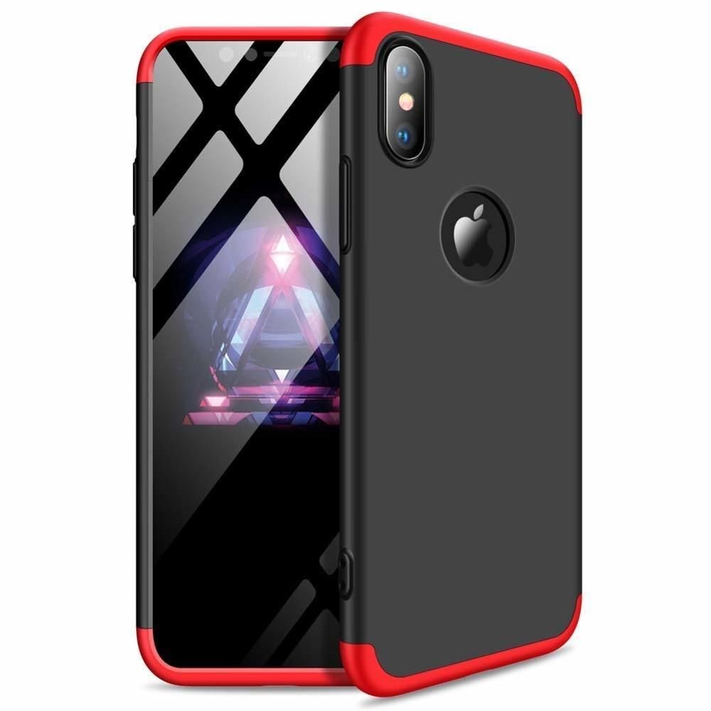 ≡ Чехол GKK 360 для Iphone XS Max Бампер оригинальный с вырезом Black-Red |  купить в Киеве, Украине | Лучшая цена в Distore.ua