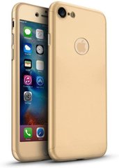 Чохол Dualhard 360 для Iphone 7/8 оригінальний з яблуком Бампер + скло в подарунок Gold
