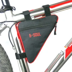 Велосипедная треугольная сумка B-Soul велосумка на раму Black-Red
