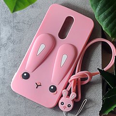 Чехол Funny-Bunny для Xiaomi Redmi 8 бампер резиновый заяц Розовый